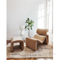 Dis Modern Design gebogen stoel met voetsteun loungechair
